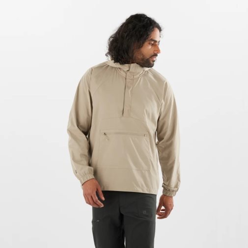 Blusão Salomon Outlife Ripstop Half Zip Masculino Bege | PT T34586